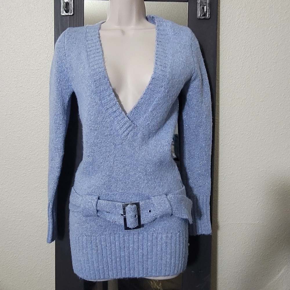 Sparkly Baby Blue Sweater Small